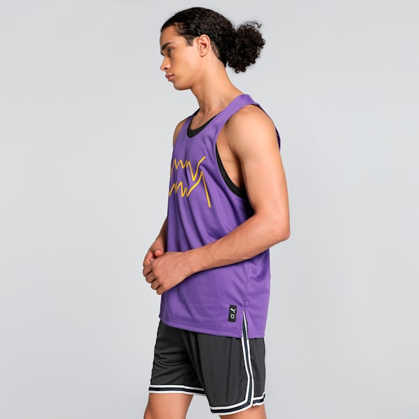 Jaws Core Men's Basketball Tank, Team Violet-PUMA Black, extralarge-IND
