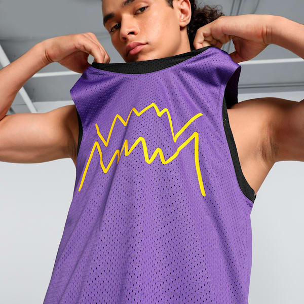 Jaws Core Men's Basketball Tank, Team Violet-PUMA Black, extralarge-IND