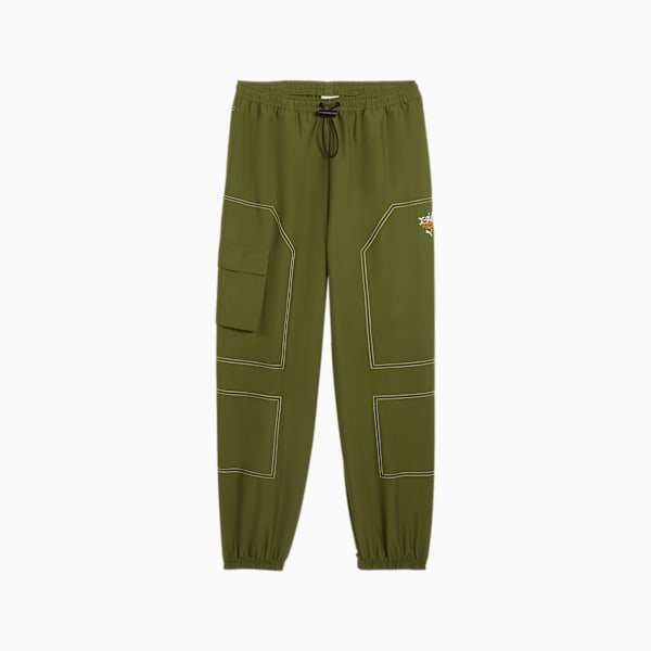 PUMA x X-GIRL Women’s Graffiti Cargo Pants, Olive Green, extralarge-IND