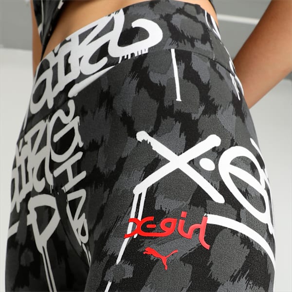 PUMA x X-GIRL Women’s Graffiti Short Tights, PUMA Black, extralarge-IND