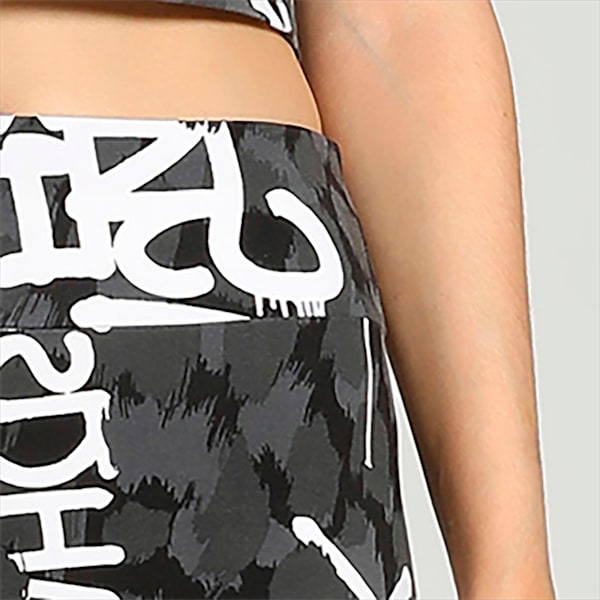 PUMA x X-GIRL Women’s Graffiti Short Tights, PUMA Black, extralarge-IND