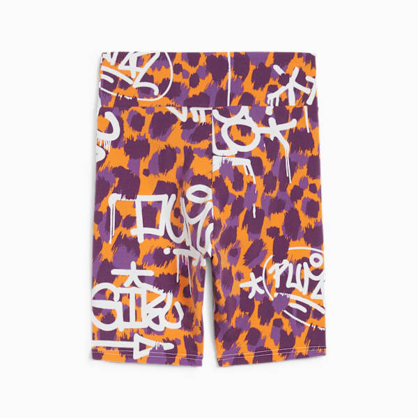 PUMA x X-GIRL Women’s Graffiti Short Tights, Clementine, extralarge-IND