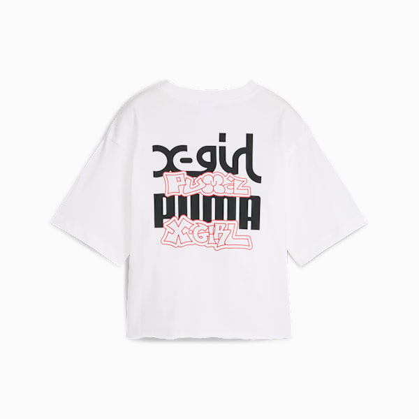 PUMA x X-GIRL Women’s Graffiti Graphic T-shirt, PUMA White, extralarge-IND