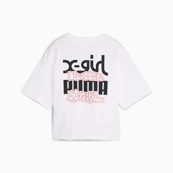 ウィメンズ PUMA x X-girl グラフィック 半袖 Tシャツ, PUMA White, extralarge-IND