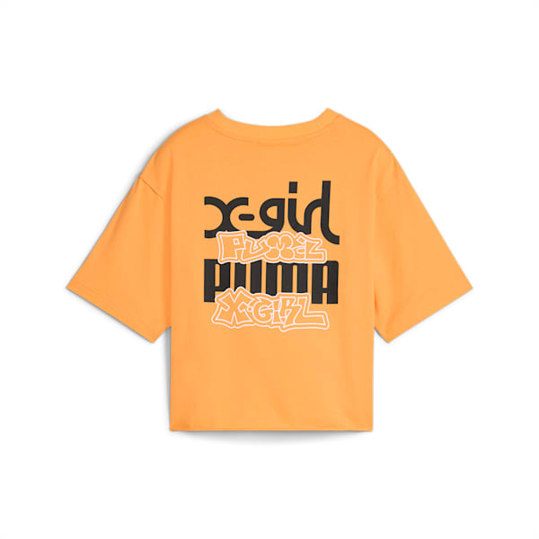 ウィメンズ PUMA x X-girl グラフィック 半袖 Tシャツ, Clementine, extralarge-JPN