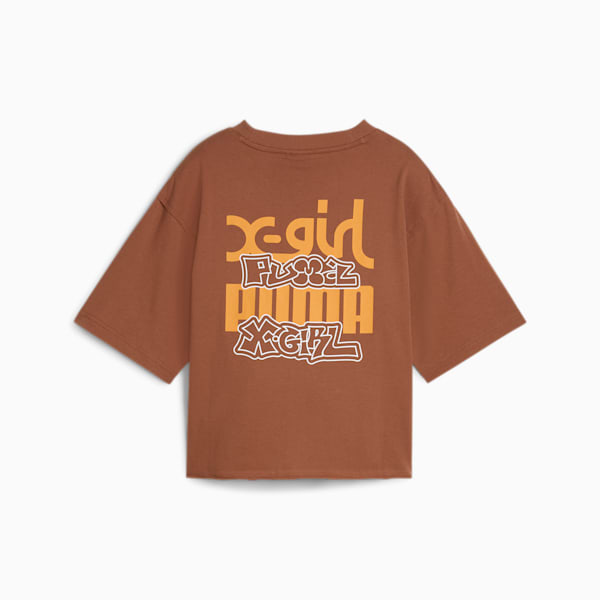 PUMA x X-GIRL Women's T-shirt, Brown Mushroom, extralarge-IND