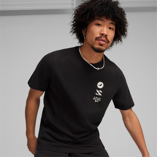 PUMA x STAPLE Graphic Men's T-shirt, PUMA Black, extralarge-IDN