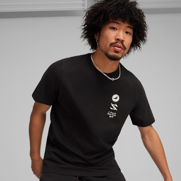 Playera estampada para hombre PUMA X STAPLE, PUMA Black, extralarge