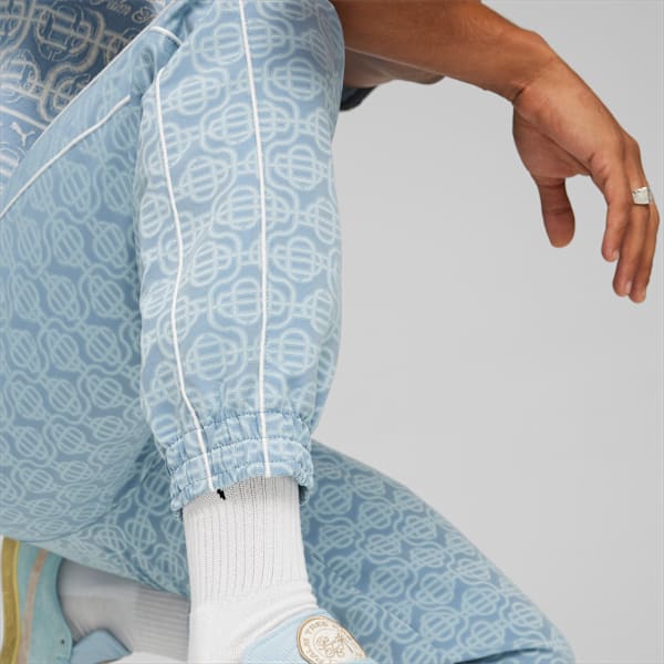 PUMA X Palm Tree Crew T7 Men's All-Over Print Pants, Zen Blue, extralarge-IND