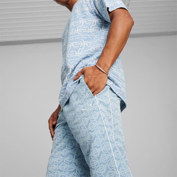 PUMA X Palm Tree Crew T7 Men's All-Over Print Pants, Zen Blue, extralarge-IND