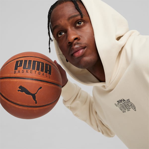 SHOWTIME PUMA HOOPS Men's Basketball Hoodie, Alpine Snow, extralarge
