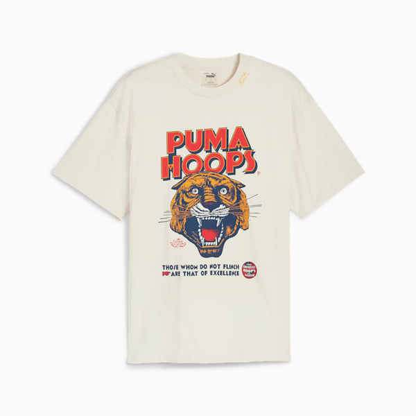 SHOWTIME PUMA HOOPS Men's Tee, Alpine Snow, extralarge