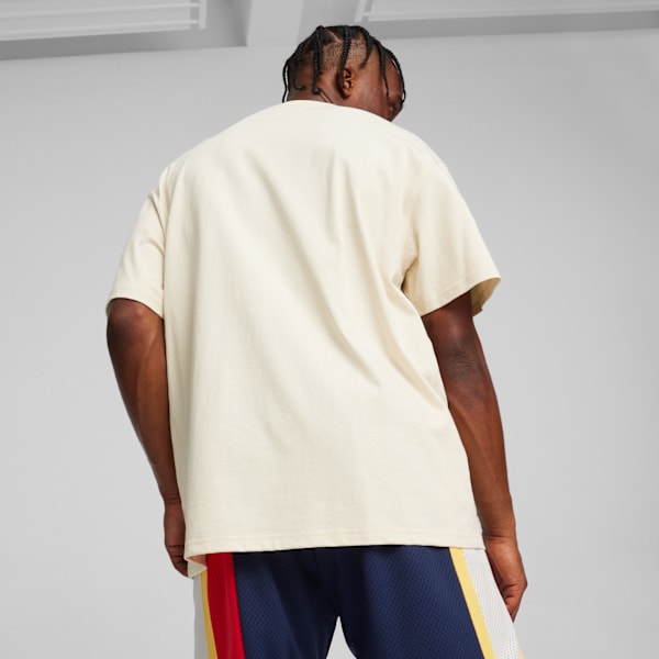 PUMA HOOPS Showtime Tee, Alpine Snow, extralarge