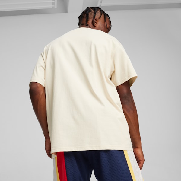 Playera para hombre PUMA HOOPS Showtime, Alpine Snow, extralarge