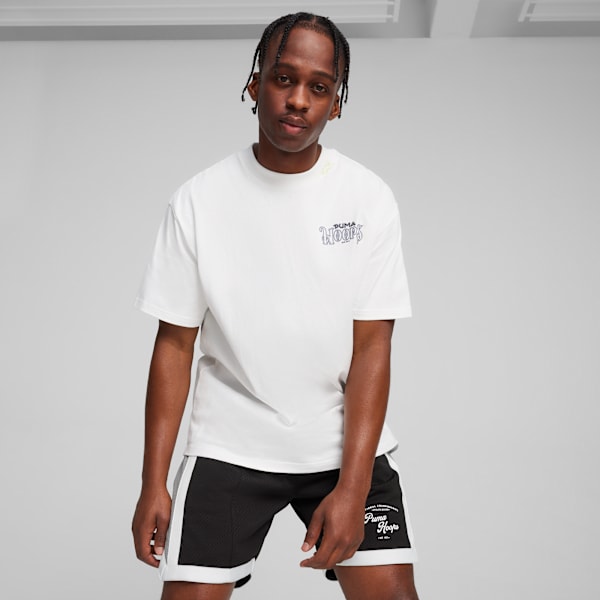 SHOWTIME PUMA HOOPS Men's Tee II, PUMA White, extralarge