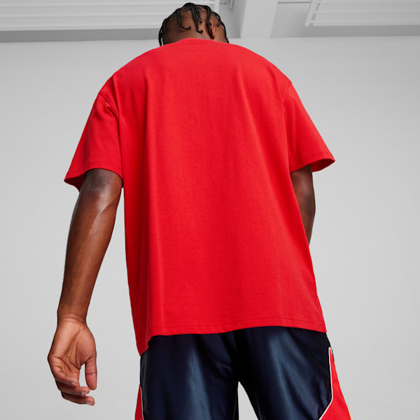 SHOWTIME PUMA HOOPS Men's Tee III, For All Time Red, extralarge