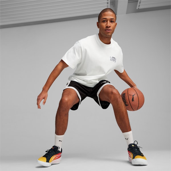 Showtime Men's Basketball Mesh Shorts, PUMA Black, extralarge-IND