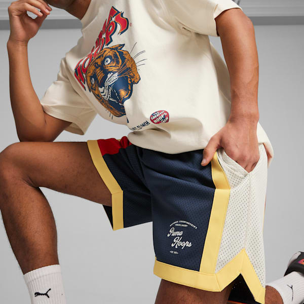 SHOWTIME Men's Basketball Mesh Shorts, Club Navy, extralarge