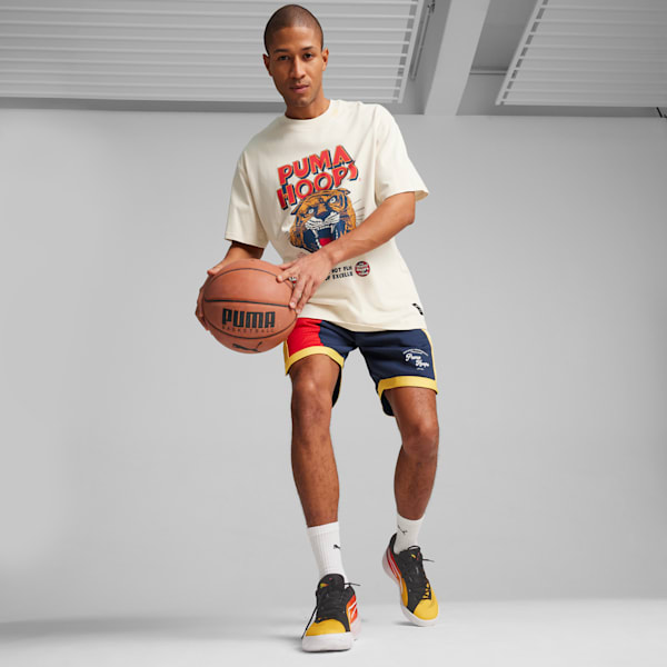 Short de basketball en maille SHOWTIME PUMA HOOPS, homme, Club Navy, extralarge