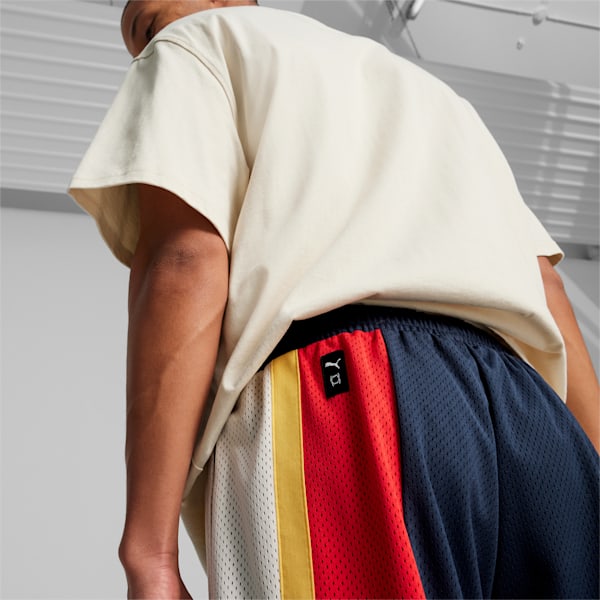 SHOWTIME PUMA HOOPS Men's Basketball Mesh Shorts, Club Navy, extralarge
