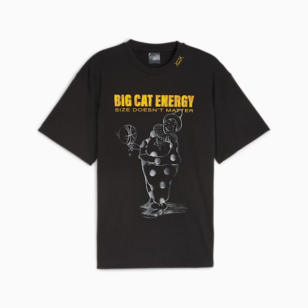 Big Cat Energy Men's Basketball T-shirt, PUMA Black, extralarge-IND