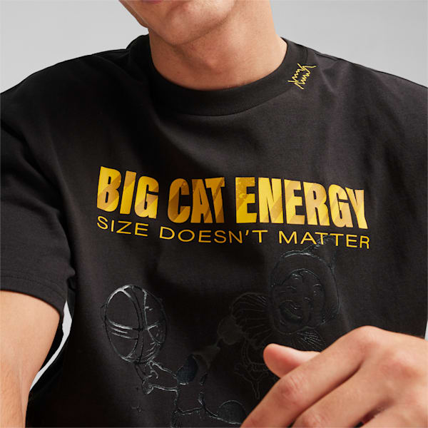 Big Cat Energy Men's Basketball T-shirt, PUMA Black, extralarge-IND