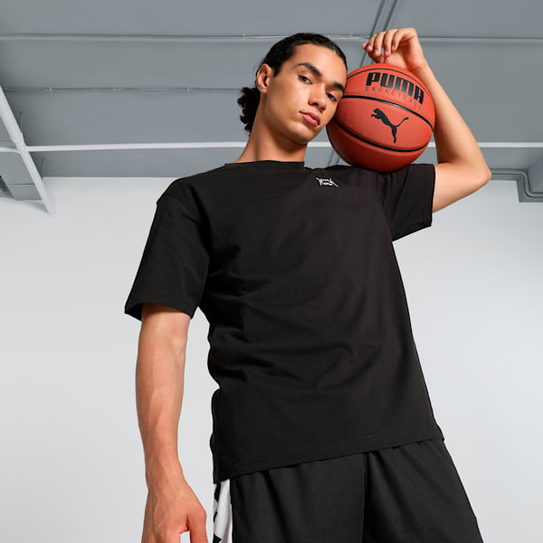 Jaws EMB Core Men's Basketball Tee, PUMA Black, extralarge-IND