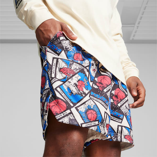 In Your Cards Men's Basketball Shorts, Alpine Snow-AOP, extralarge-IND