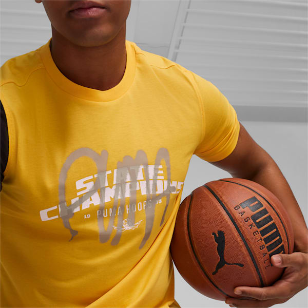 State Champs Men's Basketball T-shirt, Yellow Sizzle-PUMA Black, extralarge-IND