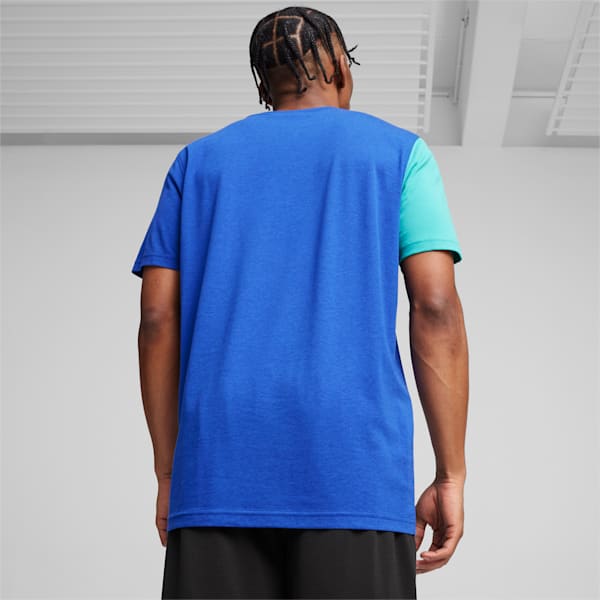 State Champs Men's Basketball T-shirt, Cobalt Glaze-Sparkling Green, extralarge-IND