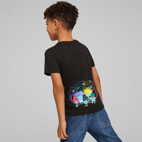 PUMA x TROLLS Kids' T-shirt, PUMA Black, extralarge-IND