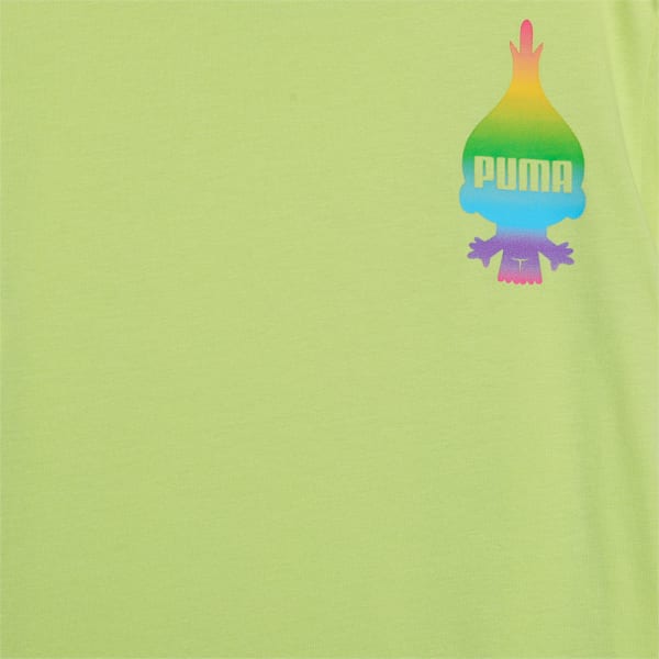 PUMA x TROLLS Kids' T-shirt, Lime Sheen, extralarge-IND