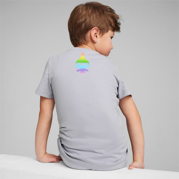 PUMA x TROLLS Kids' T-shirt, Gray Fog, extralarge-AUS