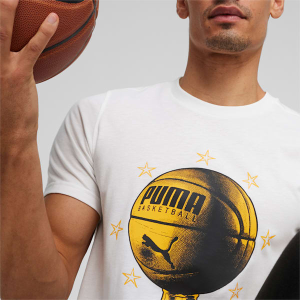 TSA Men's Basketball T-shirt, PUMA White, extralarge-IND