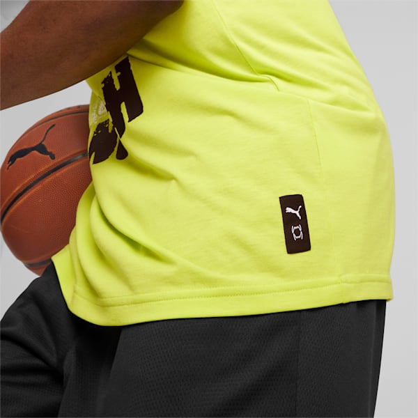 TSA Men's Basketball T-shirt, Lime Pow, extralarge-IND
