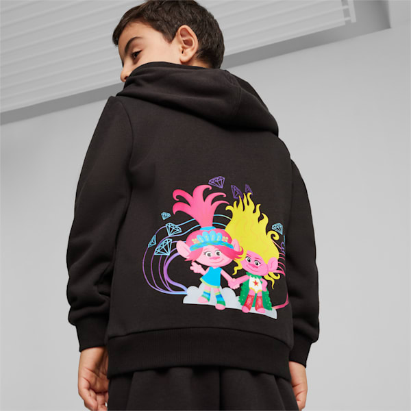 PUMA x TROLLS Kids' Hoodie, PUMA Black, extralarge-IND