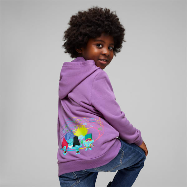 PUMA x TROLLS Kids' Hoodie, Ultraviolet, extralarge-IND