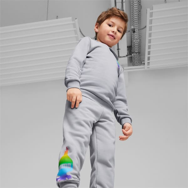 PUMA x TROLLS Kids' Sweatpants, Gray Fog, extralarge-AUS