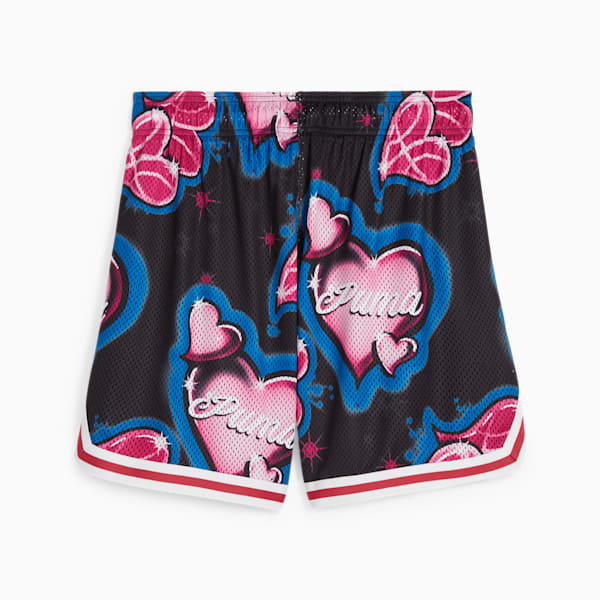 Game Love Women's Basketball Shorts, PUMA Black-AOP, extralarge-IND