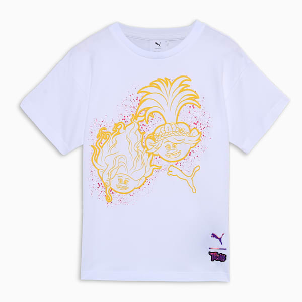 PUMA x TROLLS Kids' Graphic T-shirt, PUMA White, extralarge-IND