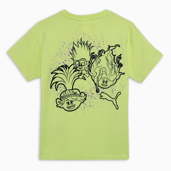 PUMA x TROLLS Kids' Graphic T-shirt, Lime Sheen, extralarge-IND