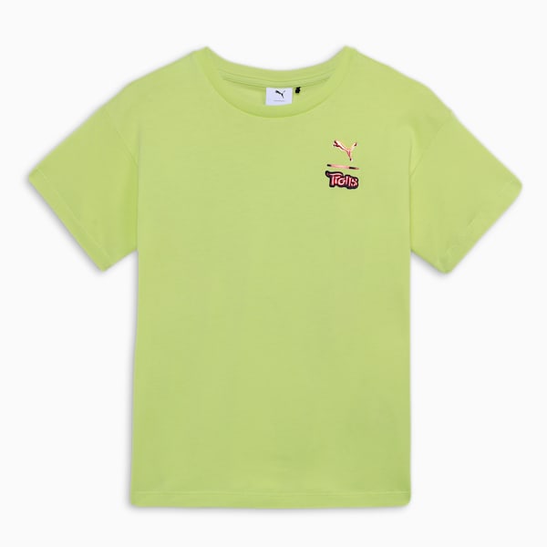 PUMA x TROLLS Kids' Graphic T-shirt, Lime Sheen, extralarge-IND