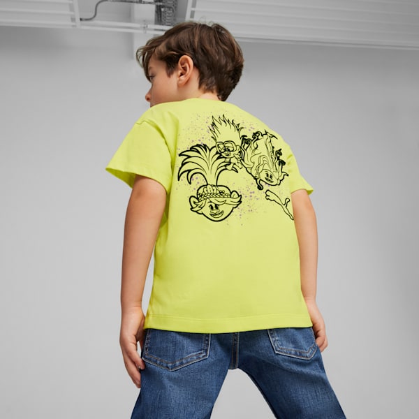 PUMA x TROLLS Kids' Graphic T-shirt, Lime Sheen, extralarge-IND