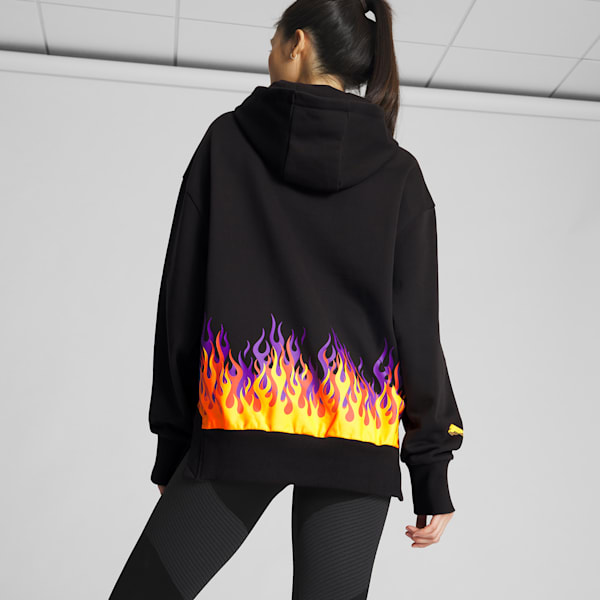 Sudadera de baloncesto STEWIE x FIRE para mujer, PUMA Black, extralarge