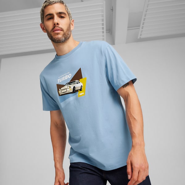 Playera estampada para hombre Porsche Legacy 924 Motorsport, Zen Blue, extralarge
