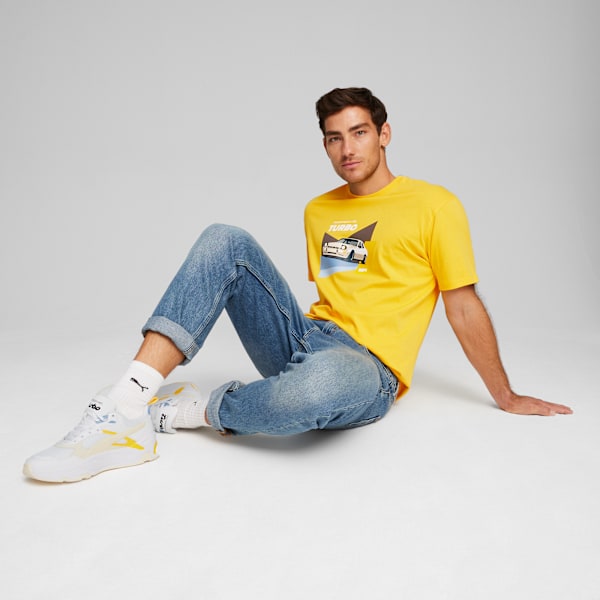 Playera estampada para hombre Porsche Legacy 924 Motorsport, Sport Yellow, extralarge
