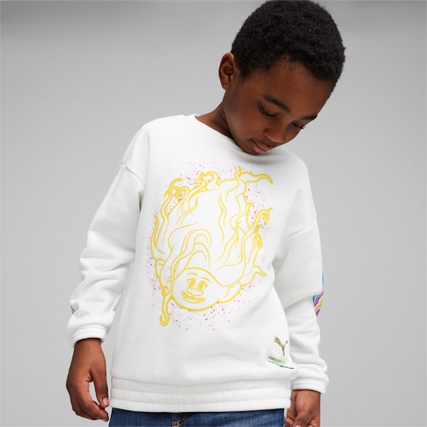 PUMA x TROLLS Kids' Sweatshirt, PUMA White, extralarge-IND