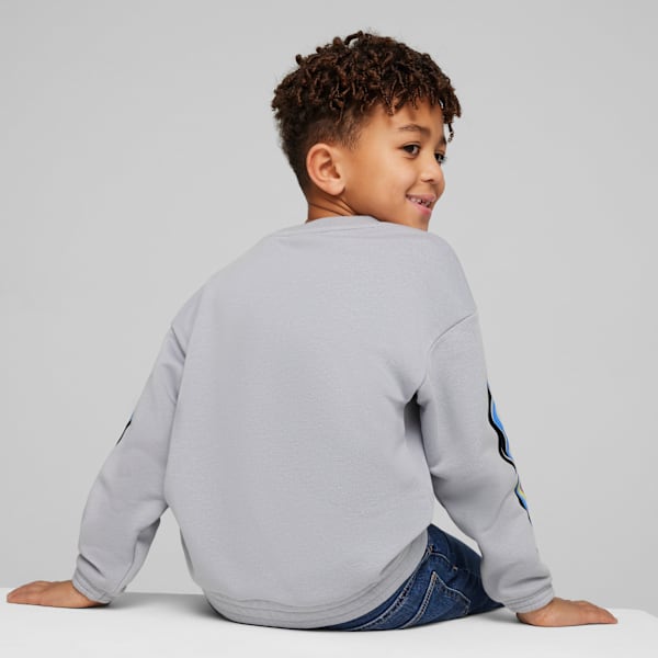 PUMA x TROLLS Kids' Crew Sweatshirt, Gray Fog, extralarge-IND