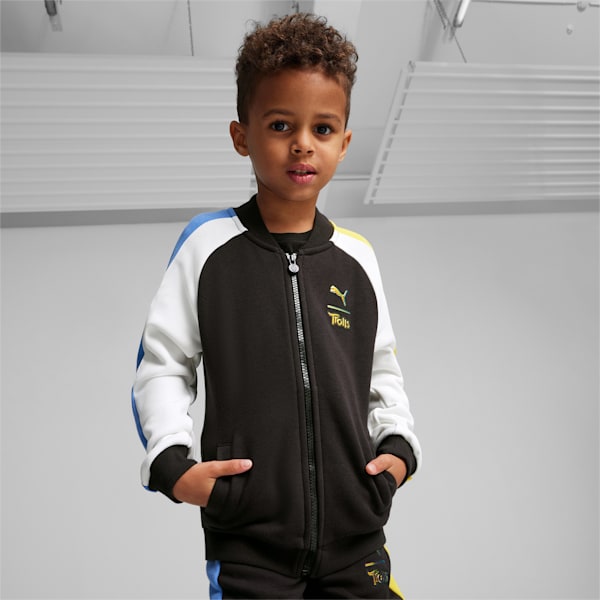 PUMA x TROLLS Little Kids' T7 Track Jacket, PUMA Black, extralarge