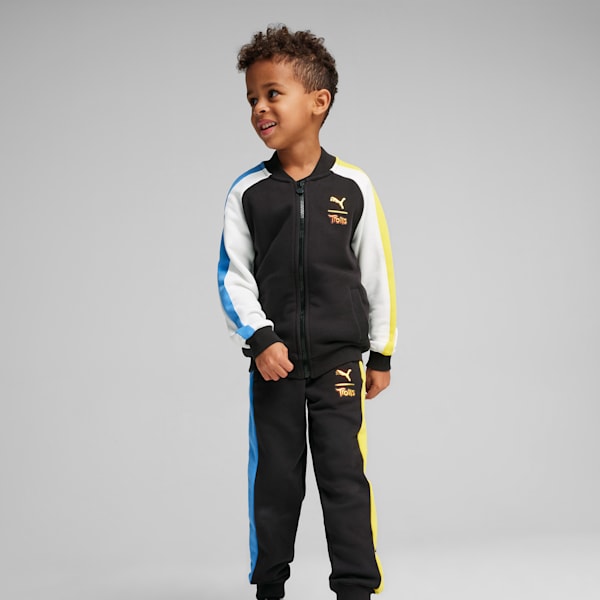 PUMA x TROLLS Little Kids' T7 Track Jacket, PUMA Black, extralarge